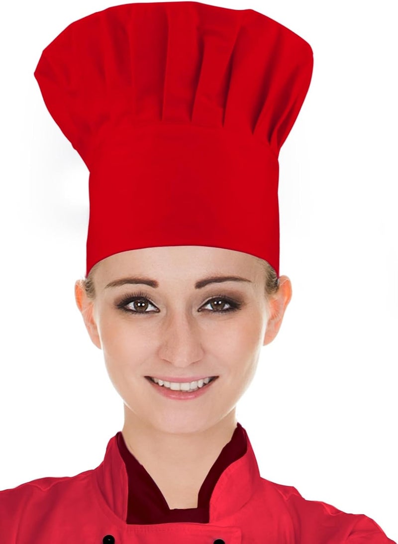 CRJHNS Chef Hat,Adult Adjustable Hook and Loop Tape Baker Hat Kitchen Cooking Chef Cap for Men Women Kids - Image 1